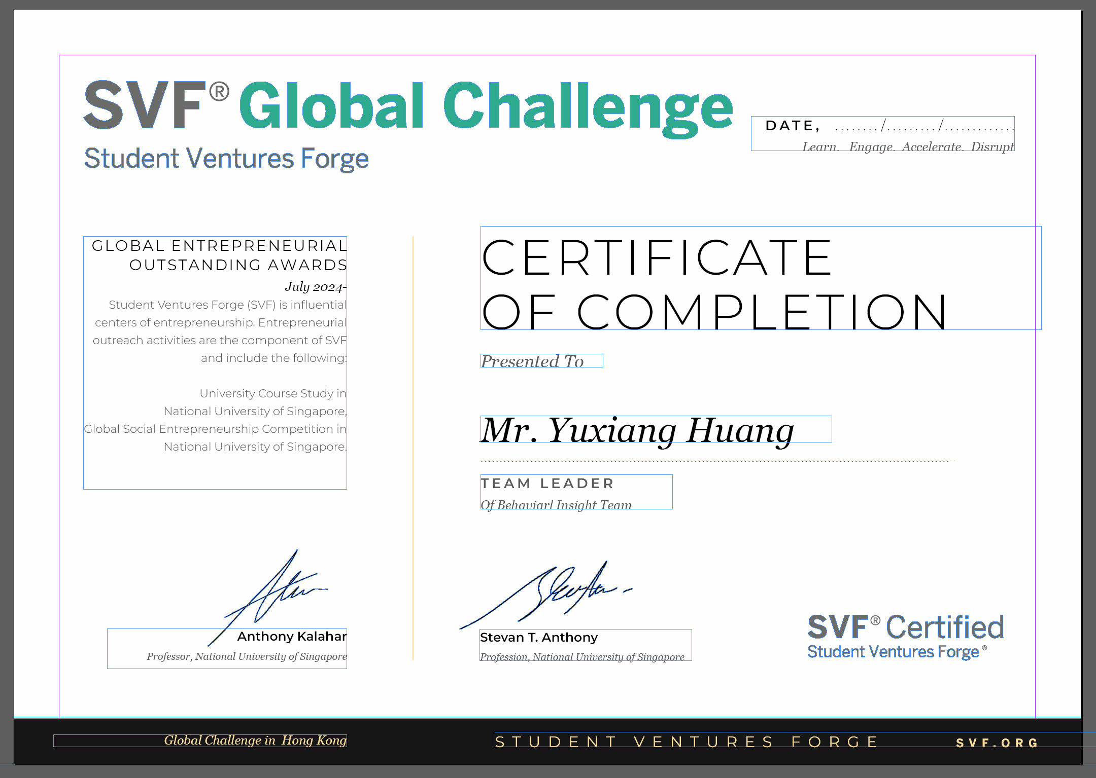 SVF 证书样张